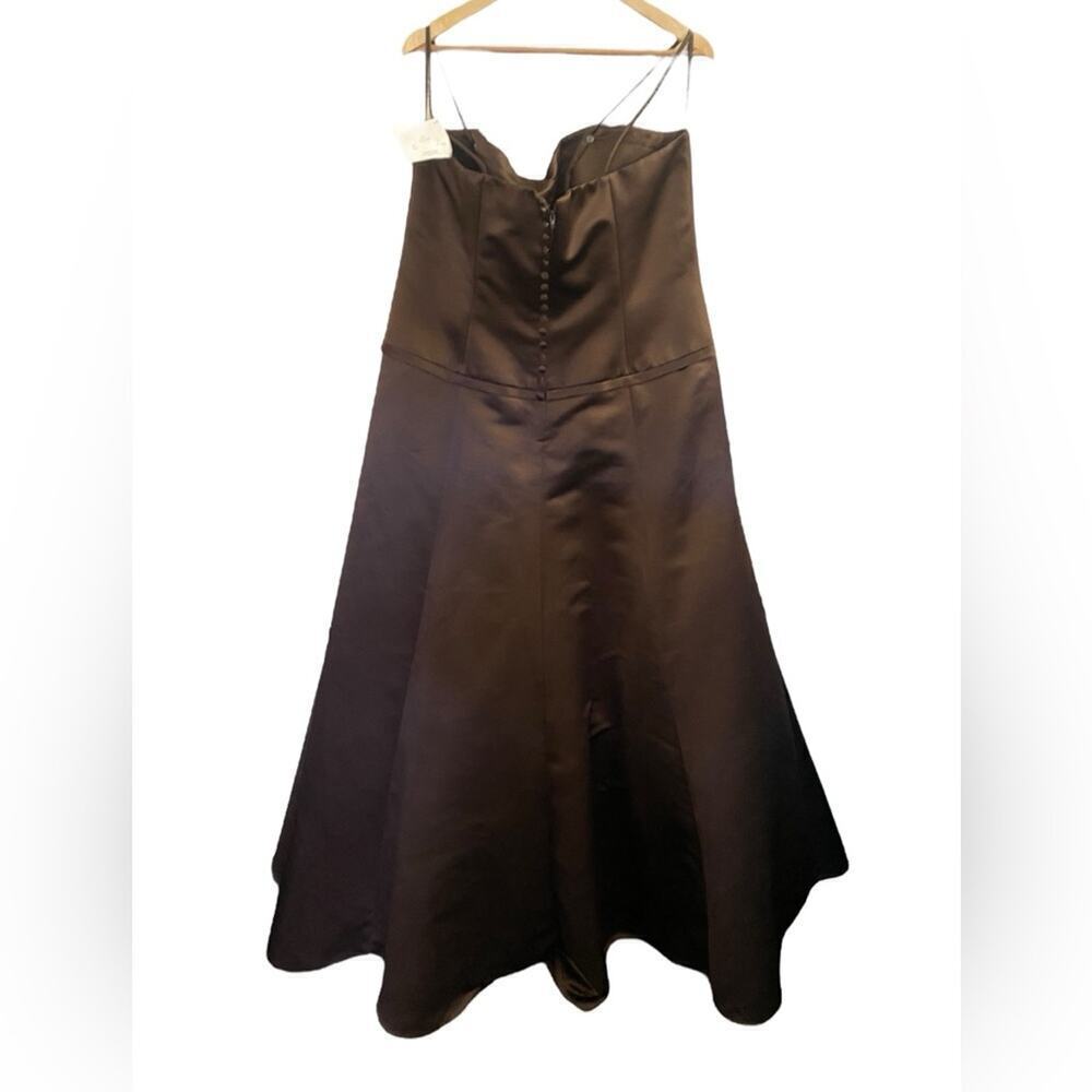 WTOO Watters Brown Strapless Formal Gown  20